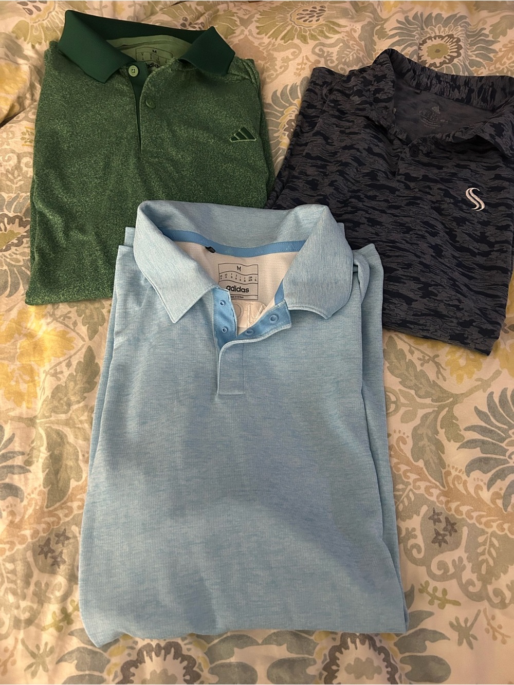 3 adidas polos